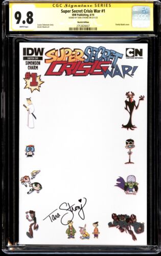 Cartoon Network Super Secret Crisis War #1 Sketch CGC SS 9.8 Signed Tara Strong - Picture 1 of 1