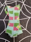 Turquoise Floral Swimsuit Bathing Suit Bend Leg Vintage Francie Barbie 1960s