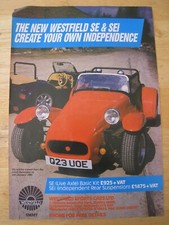 WESTFIELD SE & SEi BASIC KIT CAR SPORTS LTD WEST MIDLANDS 1988 ADVERT A4 FILE 33