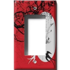 SnazzySwitch Oriental Birds Decorative Light Switch Plate Cover
