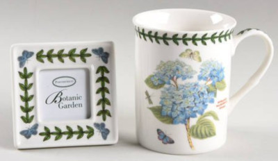 Portmeirion 2-PC Botanic Garden Hydrangea Macrophylla Ceramic Mug & Photo Frame