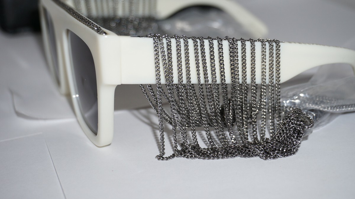 Stella McCartney SC0051SK 004 White Sunglasses 56:18-145 Limited Edition Italy Stella McCartney Sunglasses New Limited Ed. White Grey  main image 4