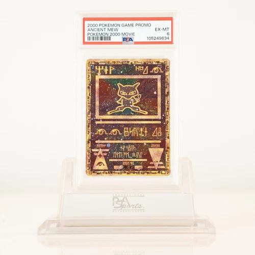 2000 Pokemon Ancient Mew PSA 6 EX-MT Promo Movie Game Double Holo Rare Card