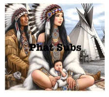 20oz Sublimation Tumbler Wrap Native American Family Ready To Press Transfer