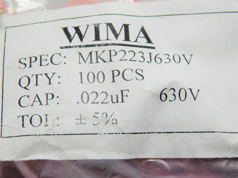 .022uf 630voltios / CONDENSADOR / 5% / 10 PIEZAS (cantidad) Foto 3 de 3