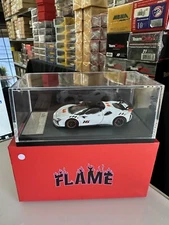FERRARI SF90XX STRADALE WHITE 1/64 SCALE DIECAST CAR MODEL BY FLAME MODELS