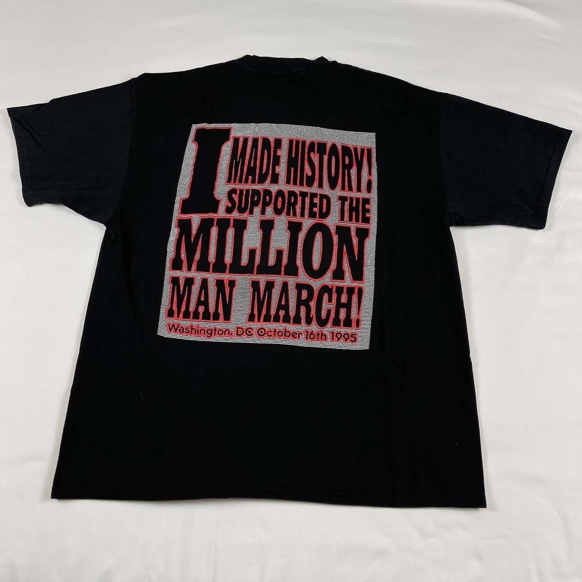Vintage 90s 1995 Million Man March T Shirt Minister Louis 