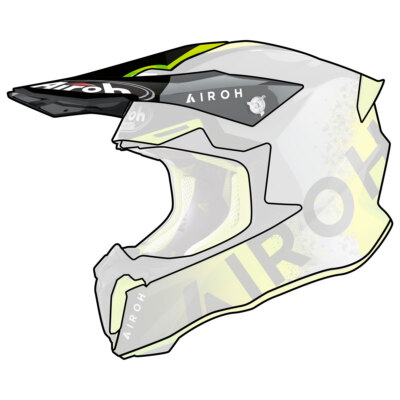 Airoh Twist 2.0 BIT Helmet Front Glossy Yellow