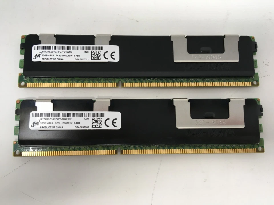 MICRON 64 GB -32GBx2 DDR3 PC3-10600R 4Rx4 MT72KSZS4G72PZ-1G4E2HE (SERVER RAM) - Image 2 of 4