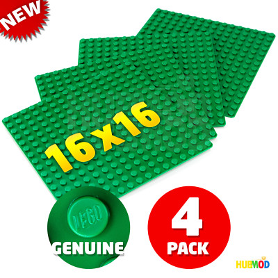 LOT of 4 NEW GENUINE LEGO 3867 Green Building Base Plate 5''x 5'' 16x16 Stud Dots