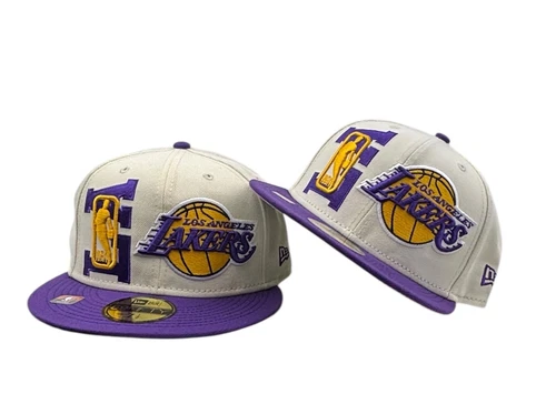 Los Angeles Lakers -2022 NBA Draft New Era 59FIFTY fitted hat cream/purple