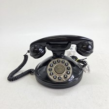Steepletone Retro Vintage Style Push Button Rotary Telephone Phone SNW30 Black