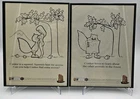 Set of 2:  Framed Authentic Nintendo 64 Conker's Bad Fur Day Ads. Read!