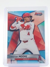 CHRISTIAN MOORE 2025 BOWMAN'S BEST TOP PERFORMERS AQUA #TP-2 /199 ANGELS Q2045