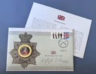 History Of The British Army Medallic Cover. British Infantry. Info Card.