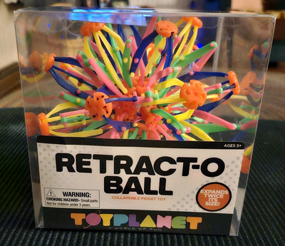 Open Box. ToyPlanet Retract-O Ball Collapsible Multi-Color Plastic
