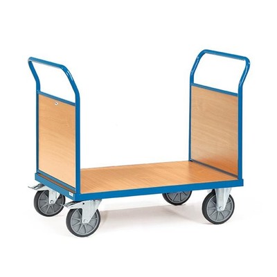 Fetra Doppel-Stirnwandwagen 500 kg L x B 850 x 500 mm Holzwerkstoffwände