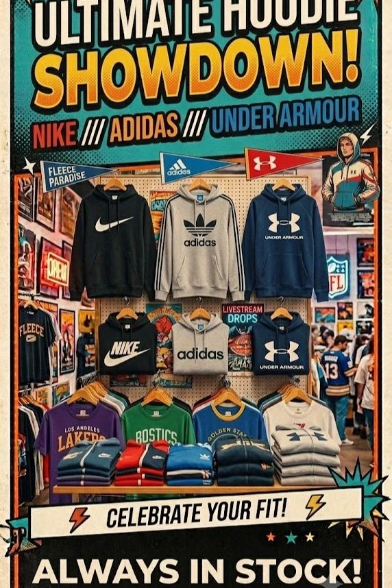 Hoodie Showdown Sunday - Under Armour Nike Adidas TNF Hoodie's