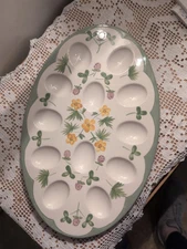 Hand Painted Deviled Eggs Platter