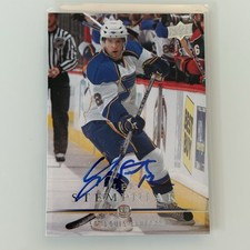 2008-09 Upper Deck Lee Stempniak #28 Auto Autograph Signed St. Louis Blues