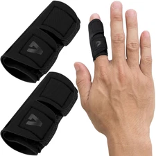 2pcs Adjustable Finger Sleeve Splints, Sports Injury Relief Compression Straps