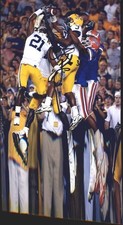 Chad Jones signed NFL football 8x10 photo W/Cert Autographed 31