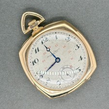 Estate IWC Art Deco 14K Rose Gold Mechanical Pocket Watch