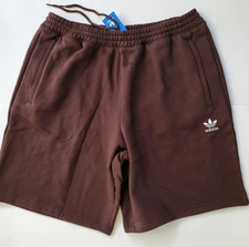 Adidas Originals Mens essential fleece Shorts Sweat shorts Size XL Brown 10"