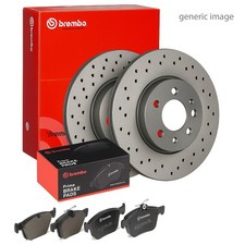 Brembo Front Brake Perforated Discs & Pads 288mm fits Audi Seat Skoda VW
