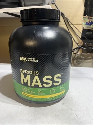 Optimum Nutrition Serious Mass Gainer Protein Powder, Banana, 6 lbs, Exp. 8/27