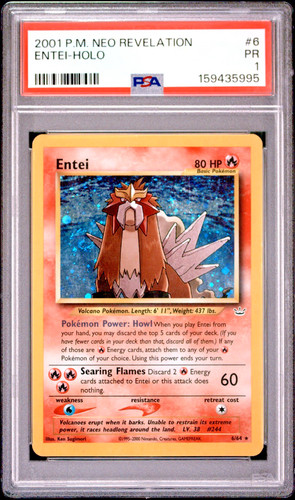Entei (Unlimited) graded PSA 1 for sale on eBay