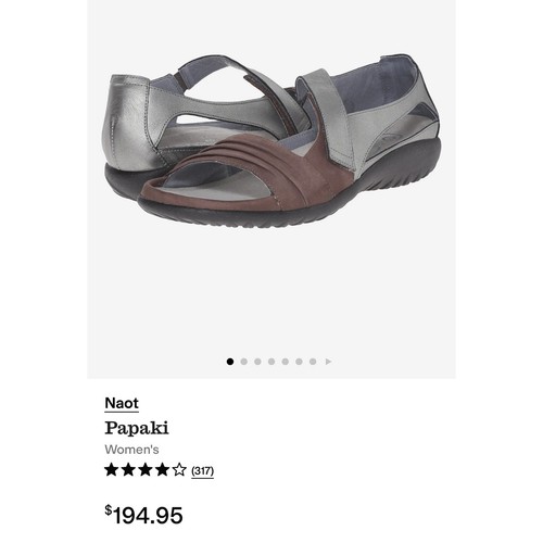 NWOB Naot Papaki Leather Adjustable Strap Comfort Sandals Womens Size 39 - Picture 13 of 13