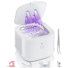 Ultrasonic Retainer Cleaner,50kHz Ultrasonic Denture Cleaner Machine for Alig...