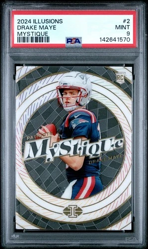 2024 PANINI ILLUSIONS MYSTIQUE #2 DRAKE MAYE ROOKIE RC PSA 9