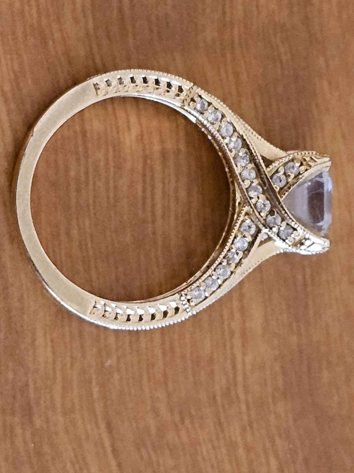 Radiant Princess Simulated Solitaire Diamond Enga… - image 7