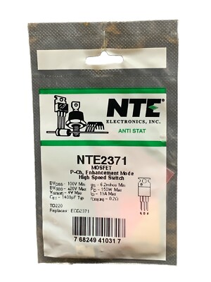 NTE2371 MOSFET P-Ch, Enhancement Mode High Speed Switch TO220 ECG2371