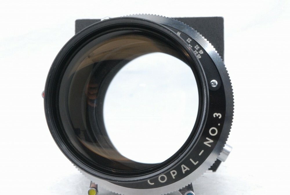 Exc Sankyo Sohki Komura 400mm f/6.3 f 6.3 Lens w/Copal No,3 Exc Sankyo Sohki Komura 400mm f/6.3 f 6.3 Lens w/Copal No,3
