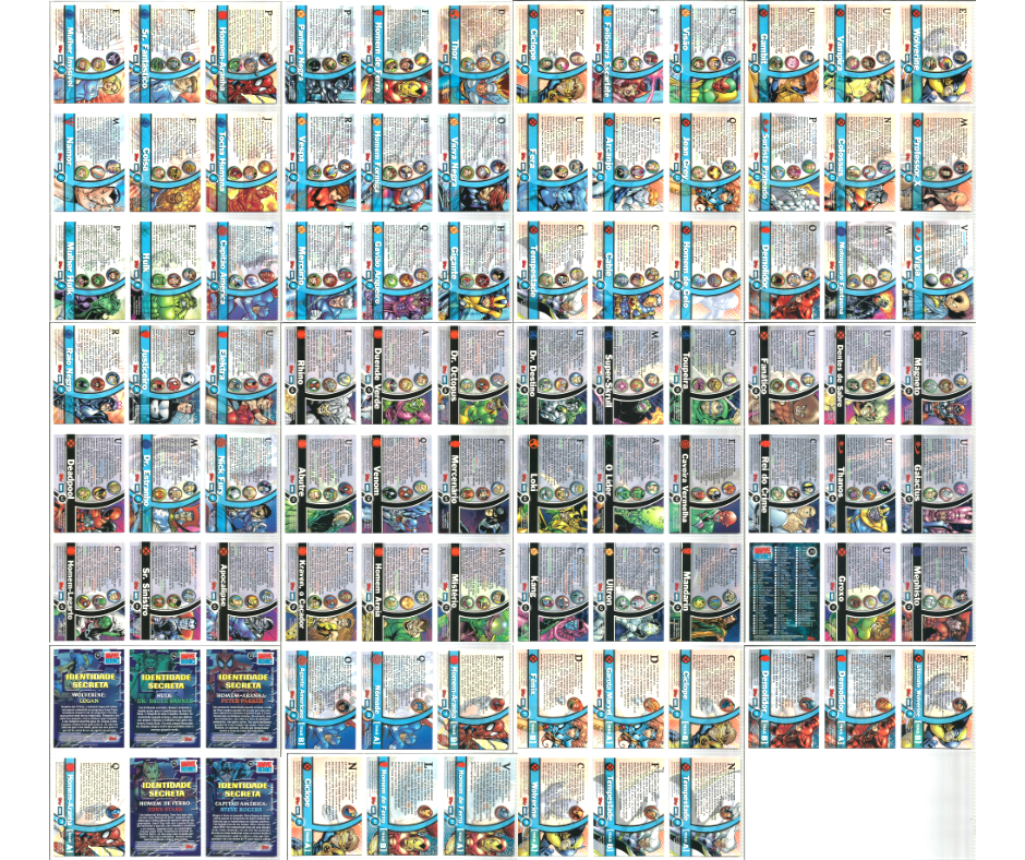 superM mini brochure トレカ MARVEL マーベル MARVEL HEROES Card TOPPS BRAZIL 2001 Full Set 93/93 Wolverine