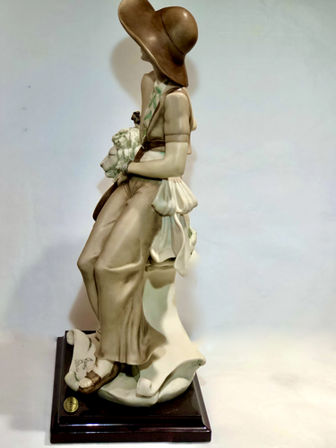 Giuseppe Armani ROBERTA Ragazza Con Leone Di Pietra Girl w/ Stone Lion Sculpture - Picture 7 of 13