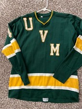 1973 Game worn Stall & Dean Durene Vermont Catamounts Curtis ECAC hockey jersey