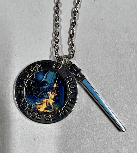 Disney Star Wars May The Force Be With You Saber Pendant Necklace Loungefly NEW - Picture 4 of 6