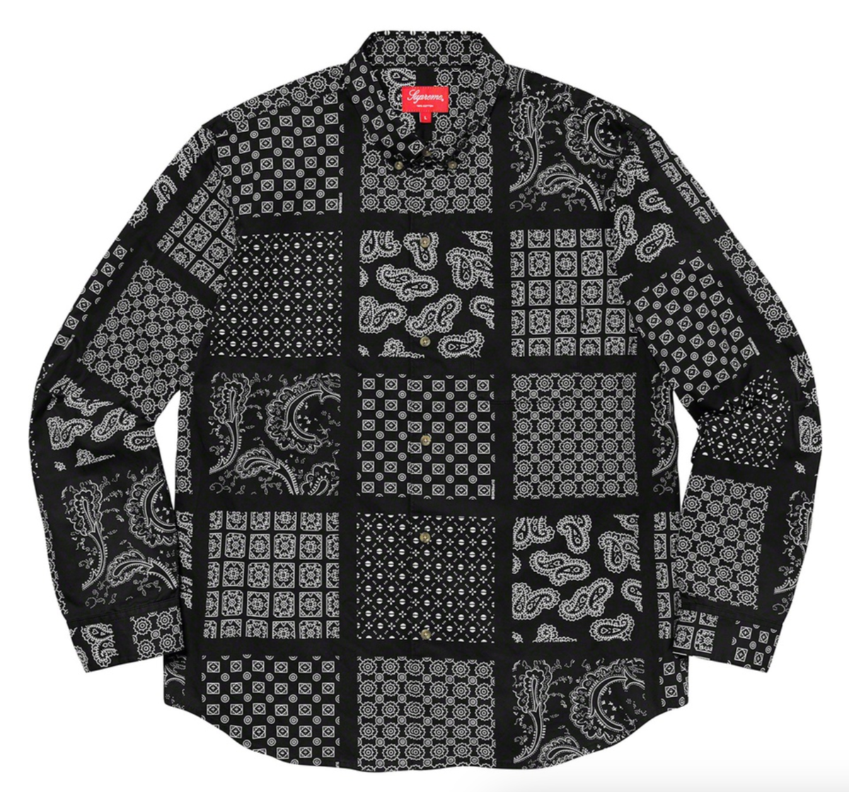 SS20 SUPREME PAISLEY GRID BUTTON UP SHIRT TAN BLACK GREY SZ SS20 SUPREME PAISLEY GRID BUTTON UP SHIRT TAN BLACK GREY SZ
