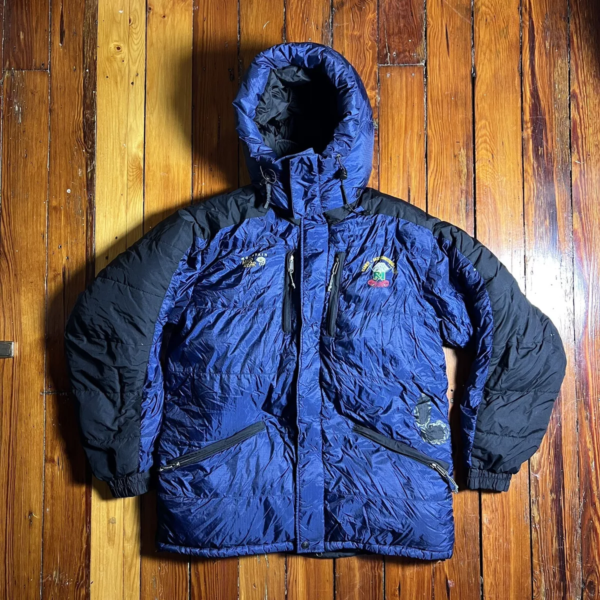 Mountain Hardwear Purple Blue Puffer Down Jacket Medium Men s Rainer Mountaineer