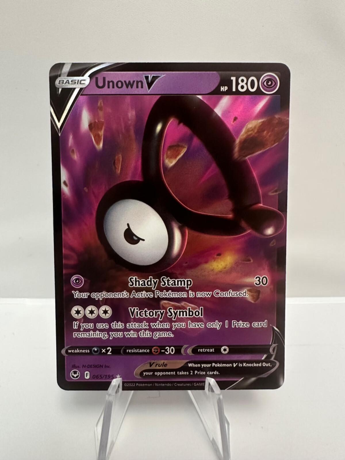 Unown V 065/195 - Silver Tempest - Pokémon TCG - Rare - NM