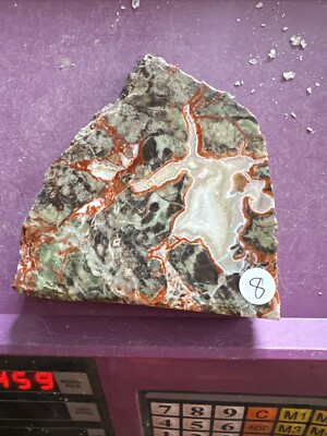 Atemberaubende Geld Achat Scheibe AKA Indonesischer Blutstein 459 Gramm #8