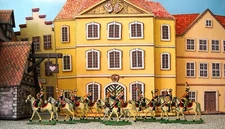 30MM FLAT ZINNFIGUREN ANTIQUE FRENCH NAPOLEONIC MOUNTED BAND