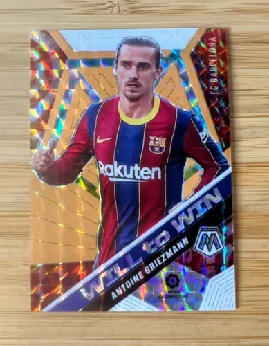 2020-21 Mosaic La Liga Orange Fluorescent Will to Win Antoine Griezmann /25