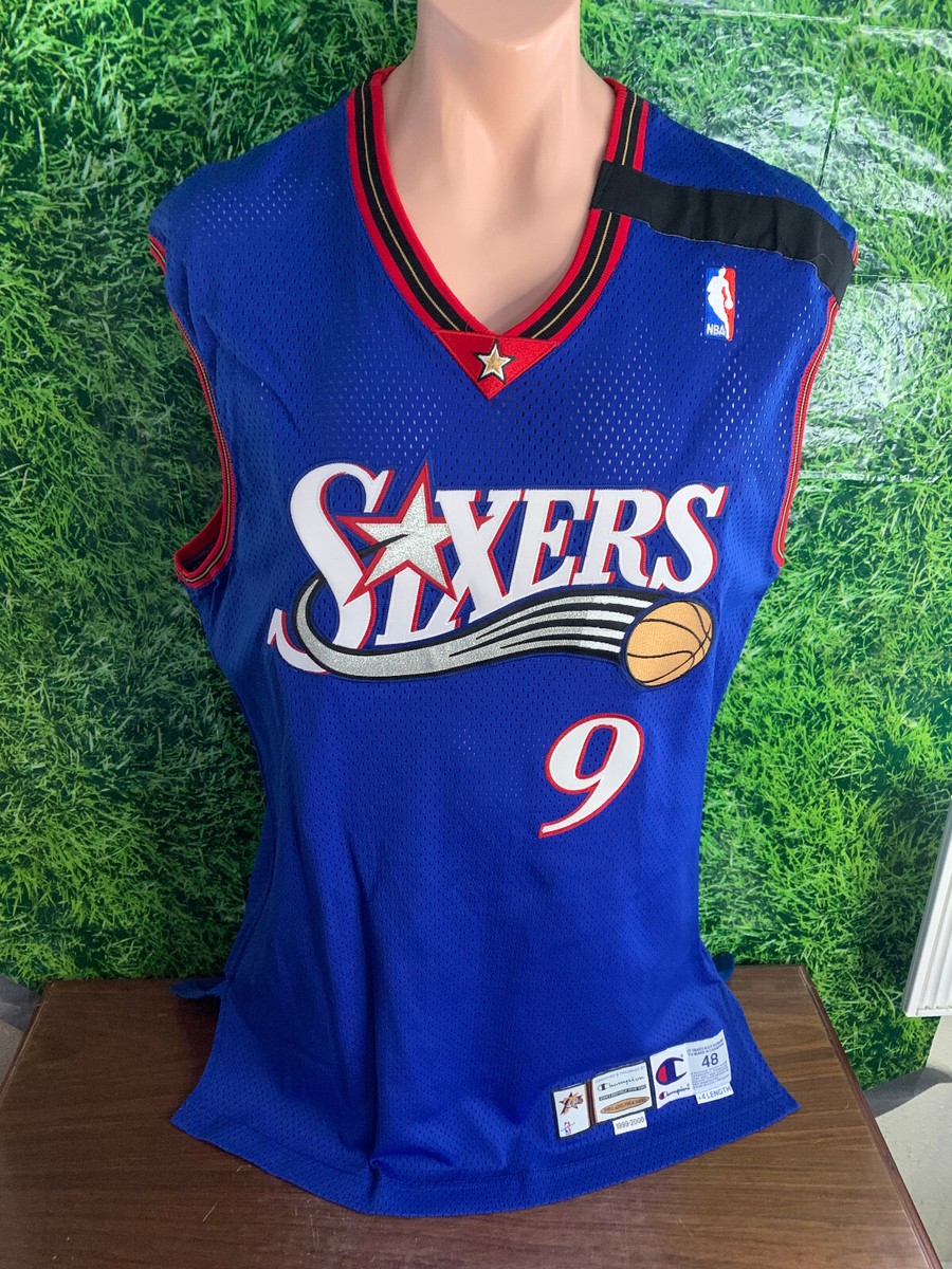 1999-00 Philadelphia 76ers Basketball #9 George Lynch Game Worn