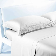 Completo Lenzuola Matrimoniali in Raso di Cotone a Trama Liscia