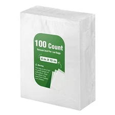 100 Pint 6"x10" Vacuum Sealer Bags Food Storage Bag for Meal Prep Sous Vide